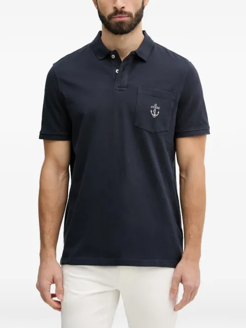 GUESS USA logo-embroidered chest-pocket polo shirt