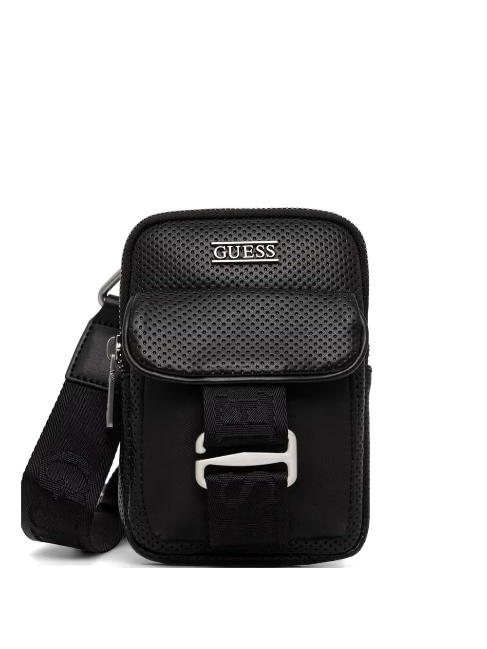 GUESS USA perforated-detail messenger bag - Nero