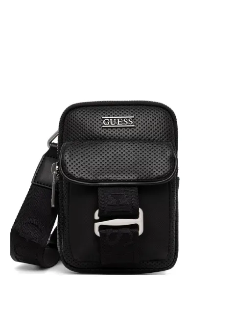 GUESS USA perforated-detail messenger bag