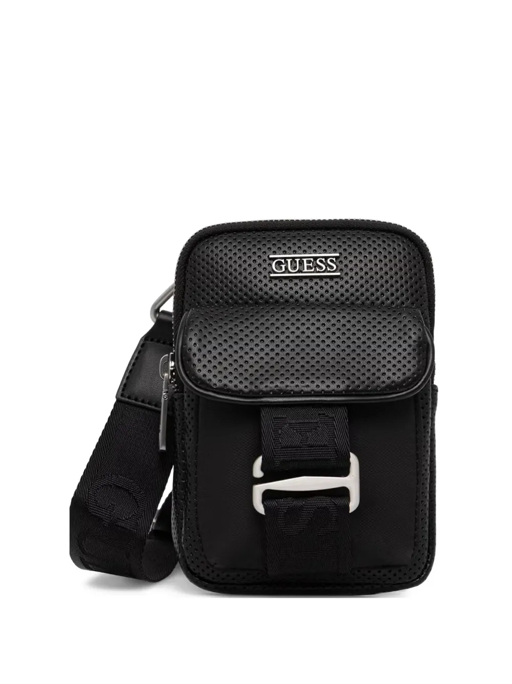 GUESS USA perforated-detail messenger bag - Nero