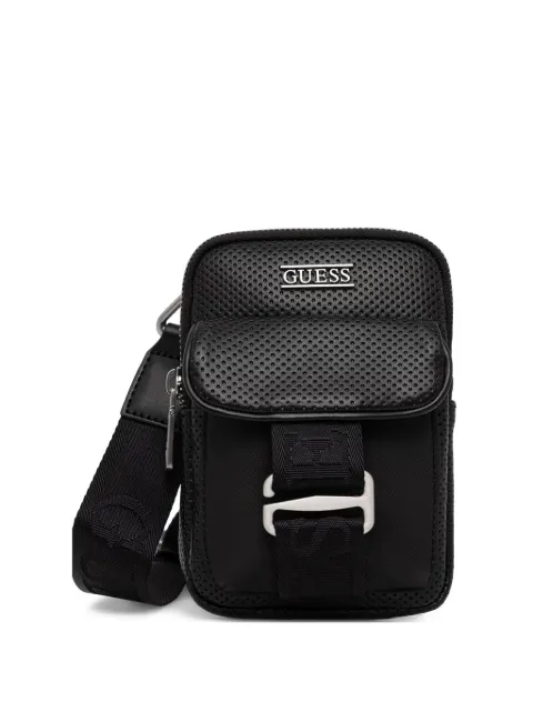 GUESS USA perforated-detail messenger bag