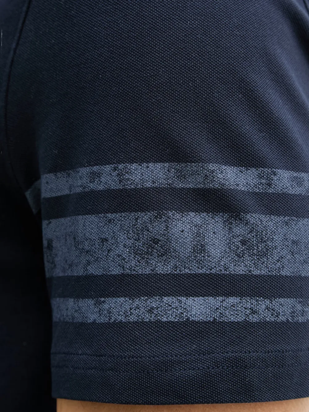 GUESS USA Poloshirt met gestreept-detail Blauw