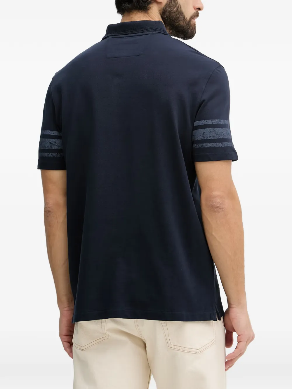 GUESS USA Poloshirt met gestreept-detail Blauw