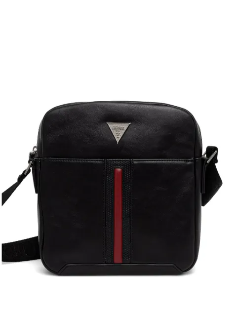 GUESS USA logo-plaque striped belt bag