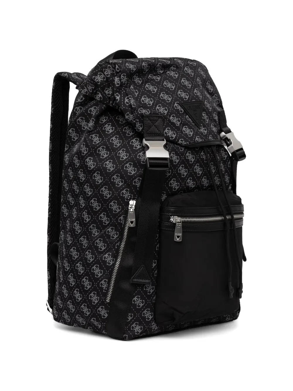 GUESS USA Berlin rugzak met logoprint en gespsluiting Zwart