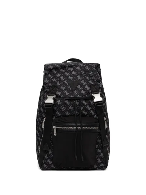 GUESS USA Berlin logo-print buckle-fastening backpack