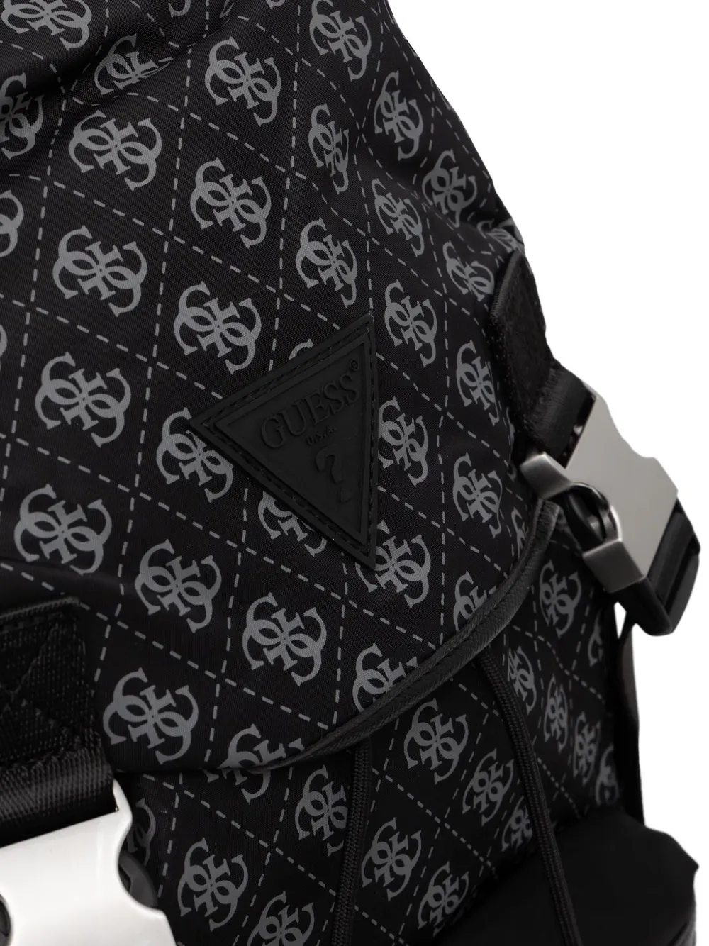 GUESS USA Berlin rugzak met logoprint en gespsluiting Zwart