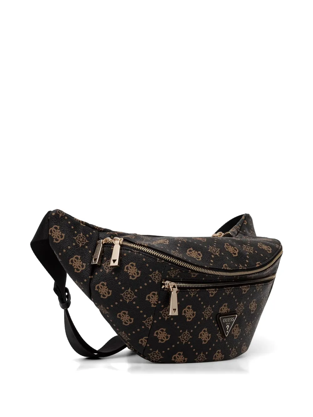GUESS USA Heuptas met logo-plakkaat en monogram-print Zwart