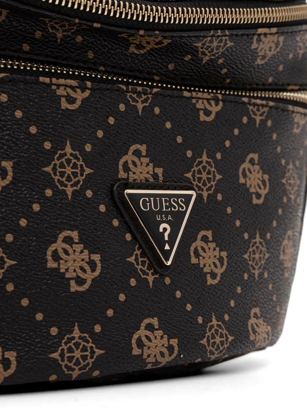 GUESS USA Heuptas met logo-plakkaat en monogram-print Zwart