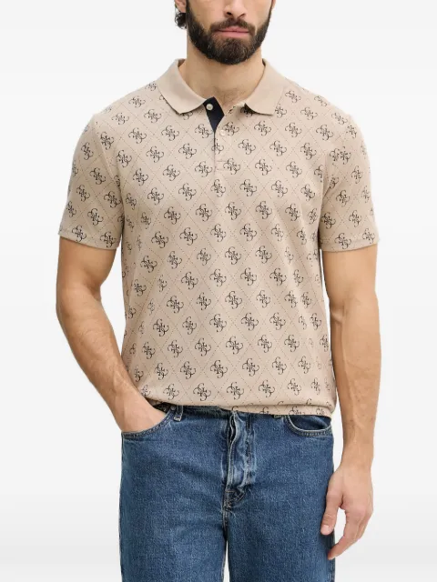 GUESS USA playera tipo polo con monograma estampado