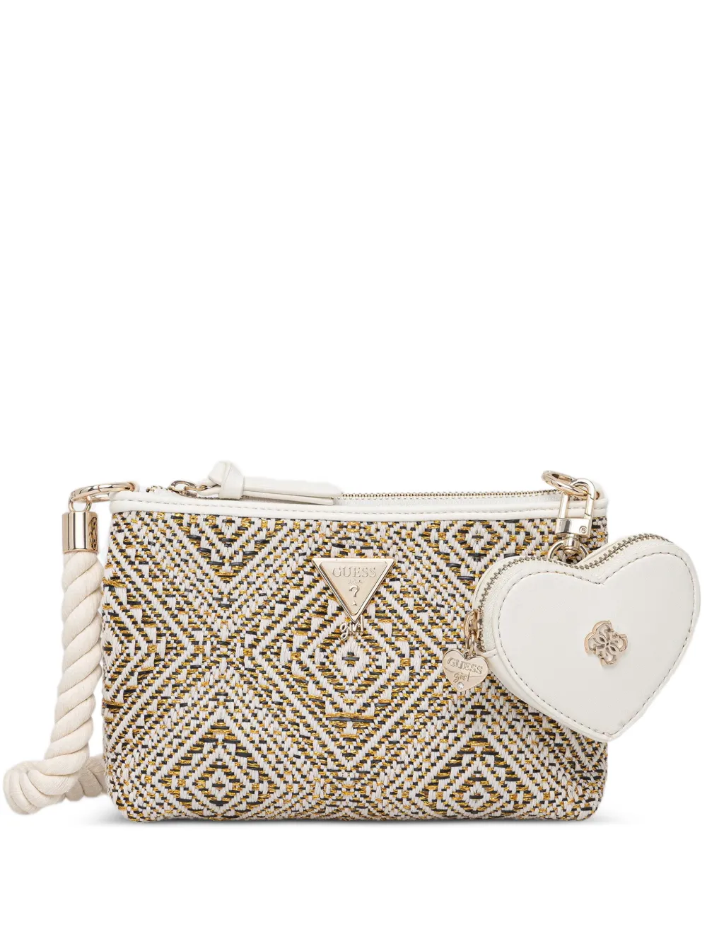 guess kids geometric-pattern rope-strap shoulder bag - Toni neutri