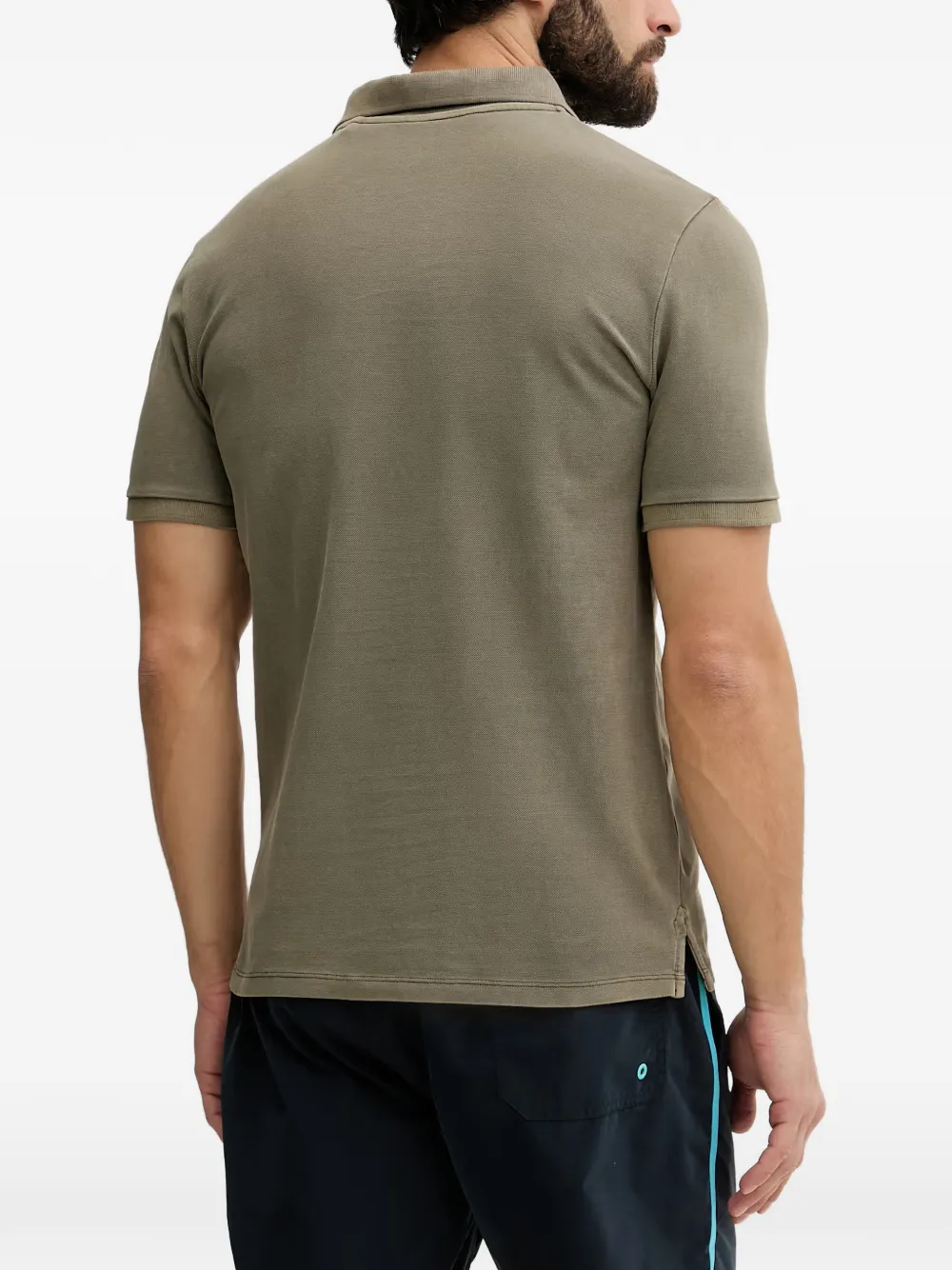 GUESS USA Piqué poloshirt met logopatch Groen