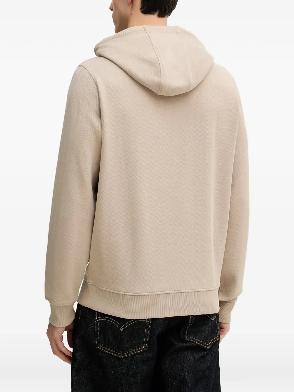 GUESS USA Sweater met capuchon en logo Beige