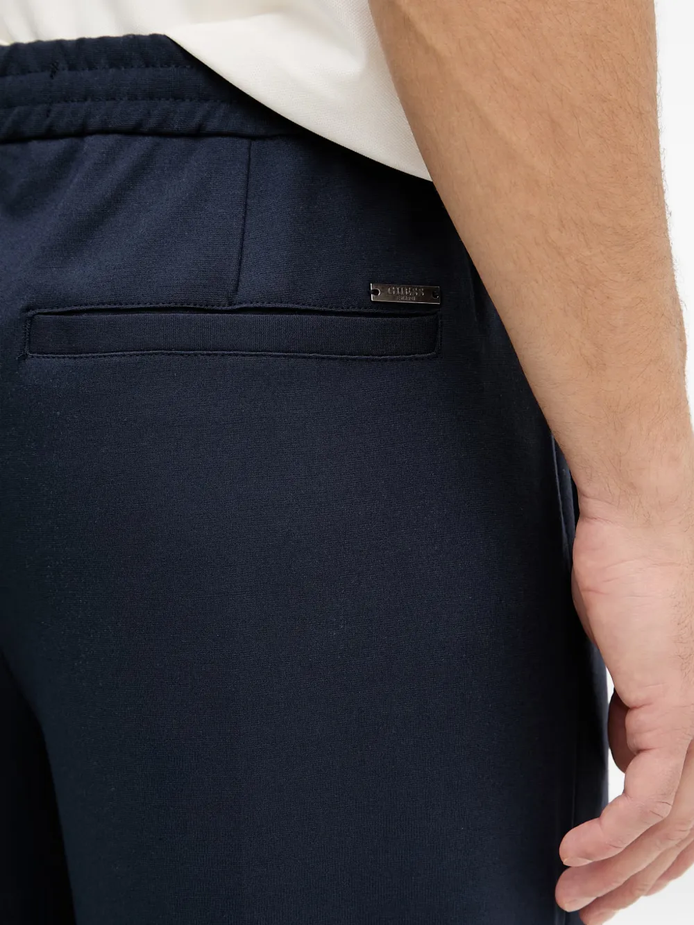 GUESS USA Pantalon met logoplakkaat Blauw