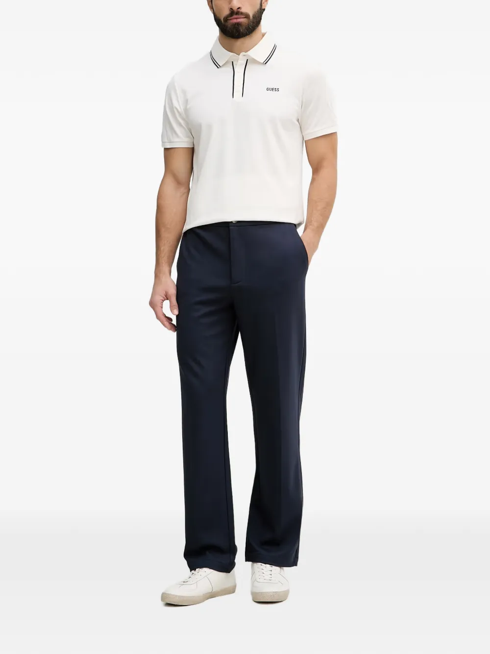 GUESS USA Pantalon met logoplakkaat Blauw