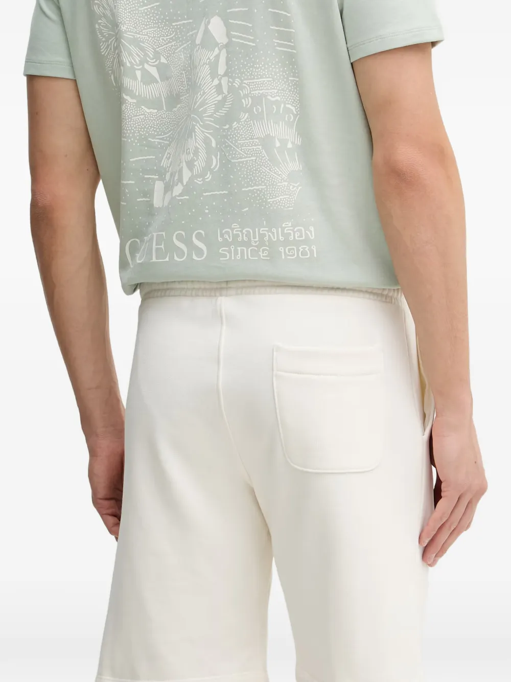 GUESS USA Shorts met trekkoordtaille Beige