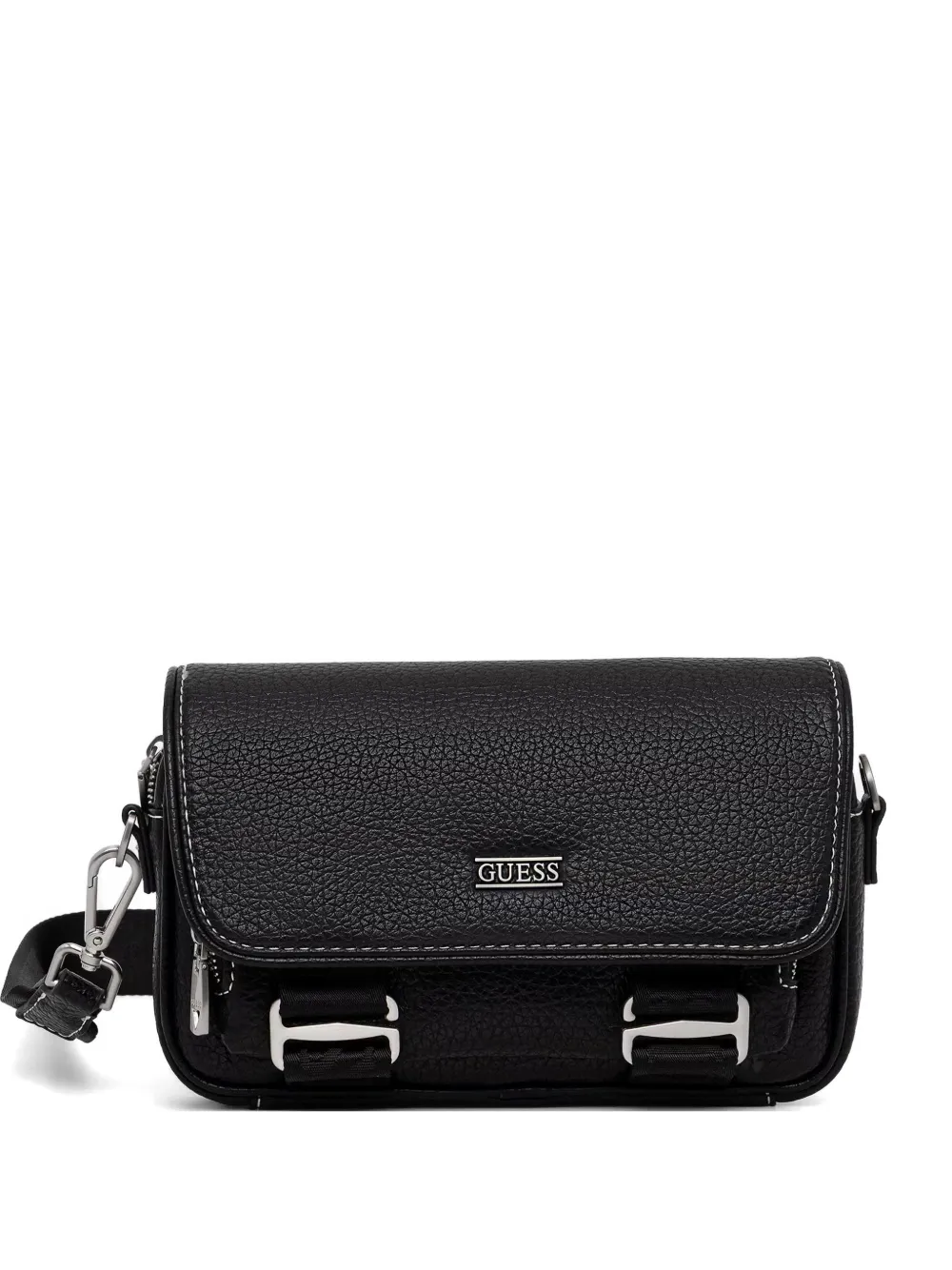 GUESS USA Boston logo-plaque belt bag - Nero