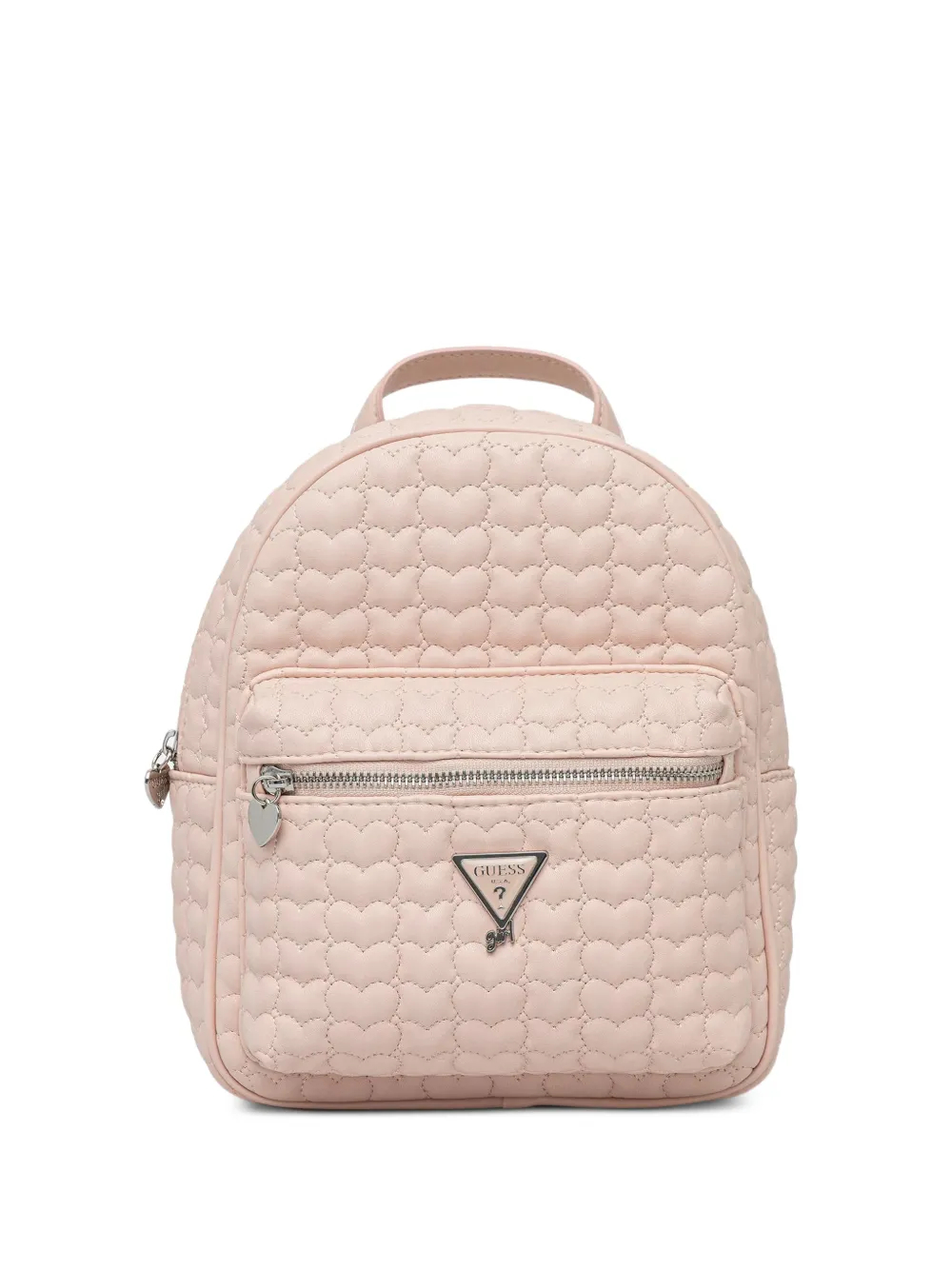 guess kids heart-quilted logo-plaque backpack - Rosa