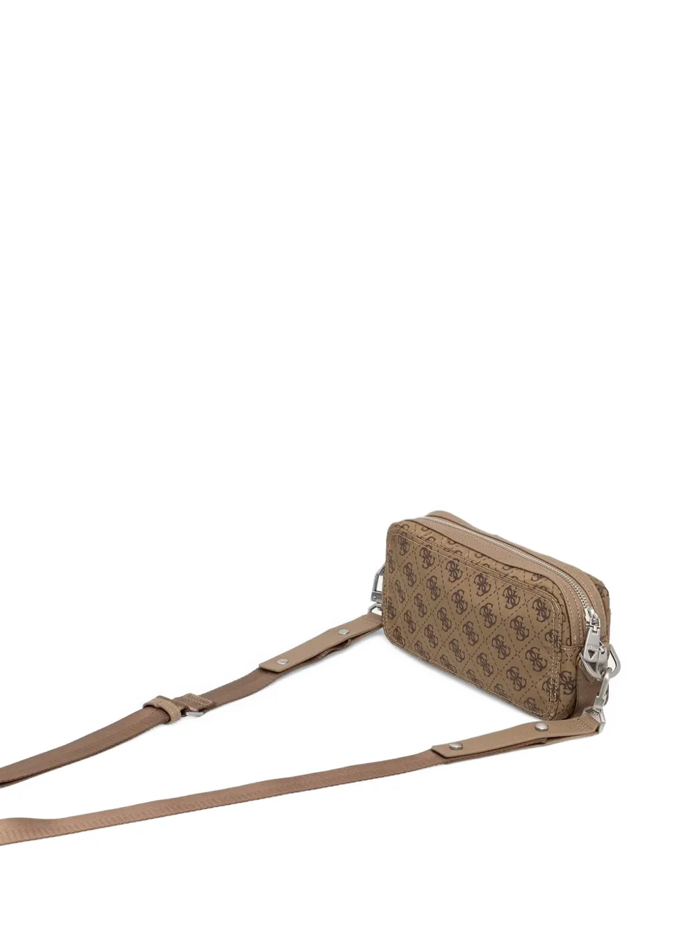GUESS USA Berlin schoudertas met monogramprint Bruin