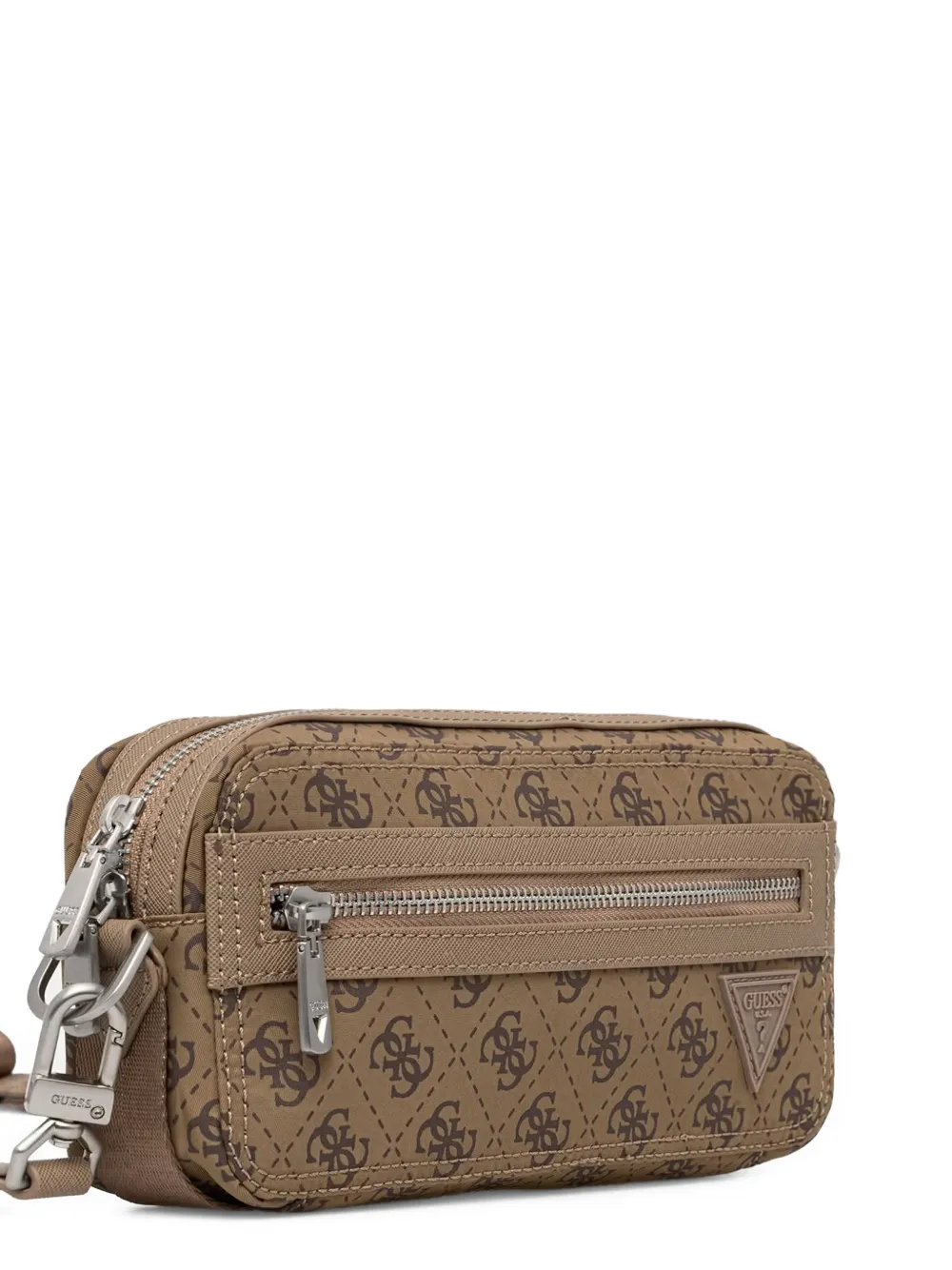 GUESS USA Berlin schoudertas met monogramprint Bruin