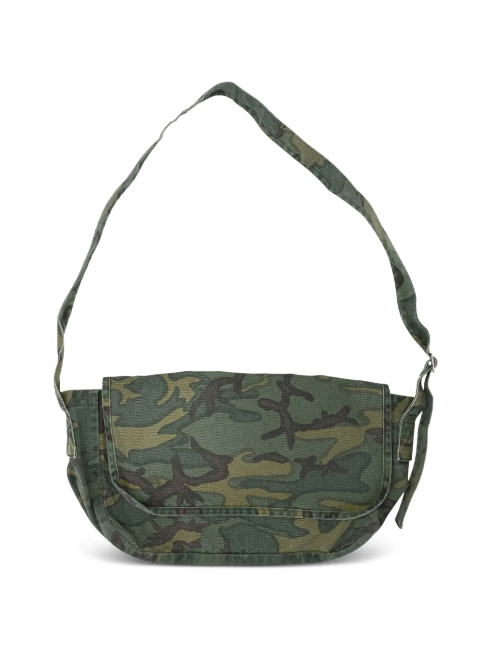 Needles camouflage-print cotton shoulder bag - Verde