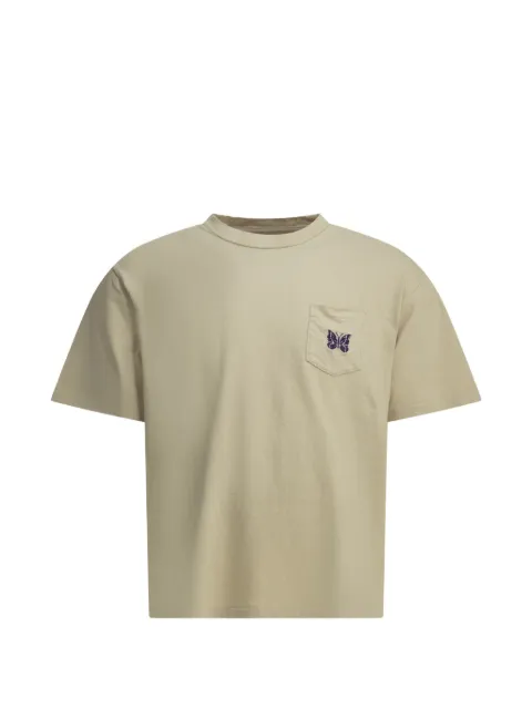 Needles Papillon-embroidered pocket T-shirt