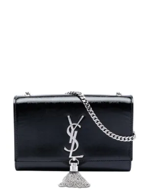 Saint Laurent Pre-Owned 2010-2026 スモール クロコエンボス レザー