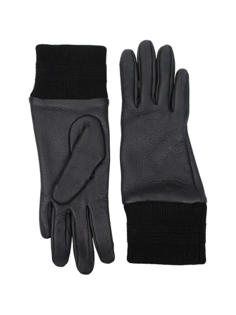 Burberry knitted-cuff leather gloves