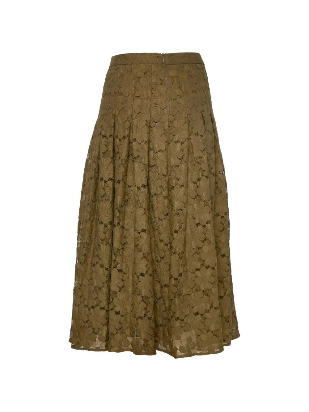 Max Mara pleated godet-effect midi skirt - Green