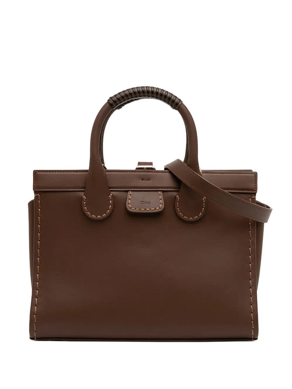 Chloé Pre-Owned 2022 Medium Zipped Edith satchel - Marrone