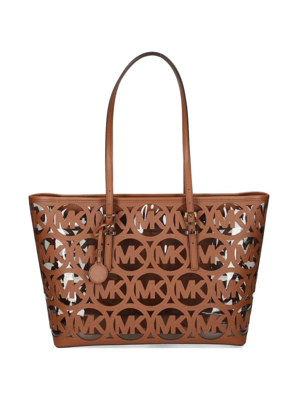 Michael Michael Kors logo-cutout tote bag - Brown
