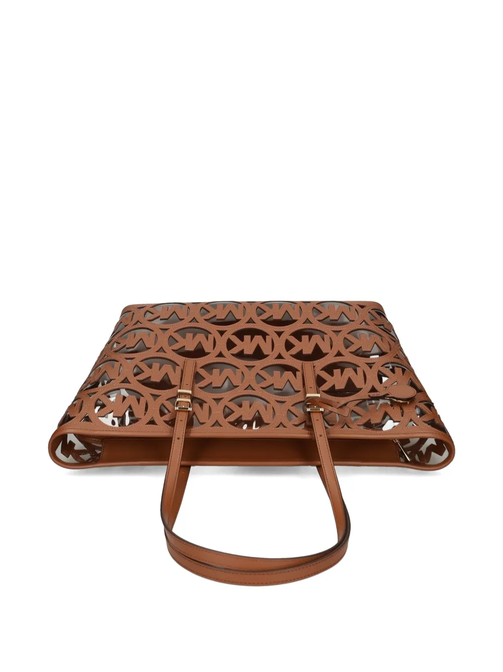 Michael Kors shopper met uitgesneden logo Bruin
