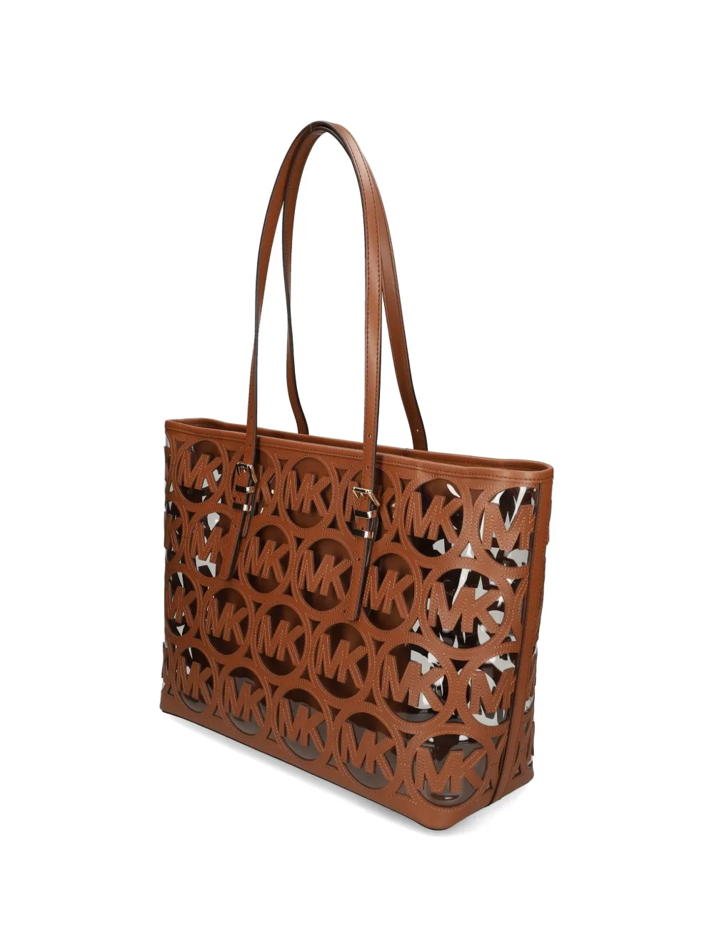 Michael Kors shopper met uitgesneden logo Bruin