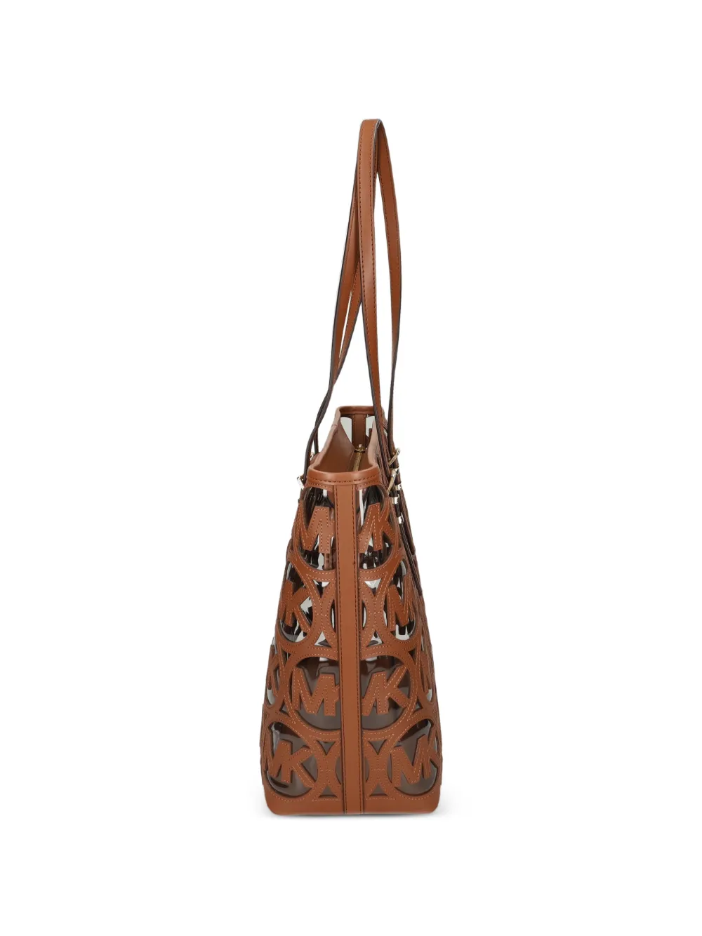 Michael Kors shopper met uitgesneden logo Bruin