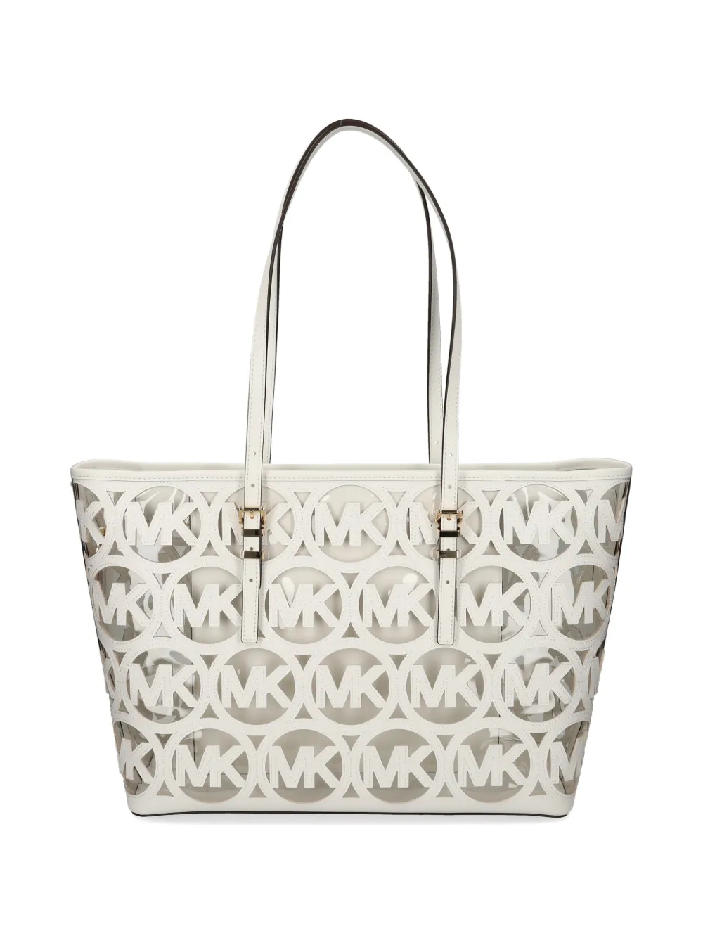 Michael Kors Shopper met uitgesneden logo Wit