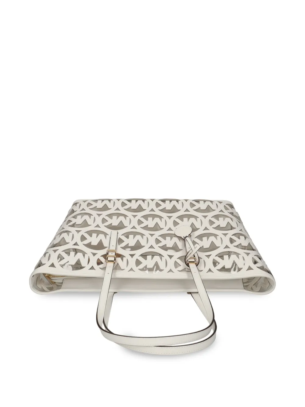 Michael Kors Shopper met uitgesneden logo Wit