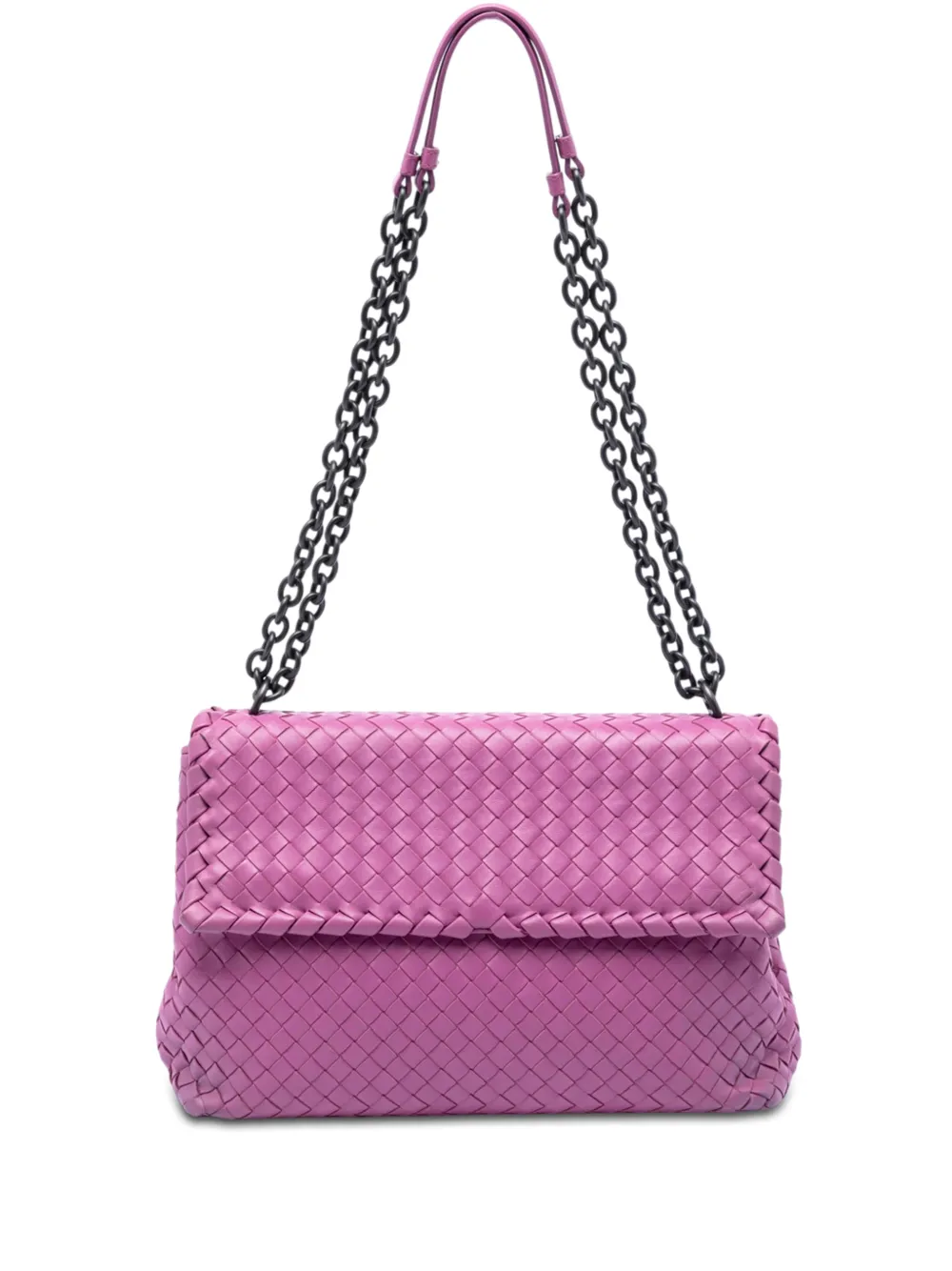 Bottega Veneta Pre-Owned 2012-2026 Medium Nappa Intrecciato Olimpia shoulder bag - Viola
