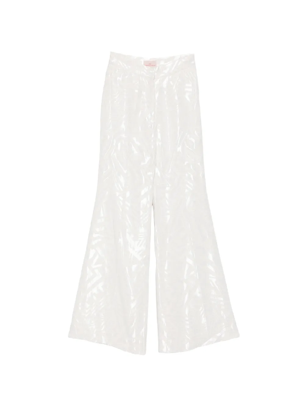 Leen Mougrhabi Noor jacquard flared trousers - Weiß