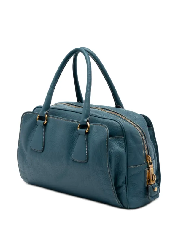 Prada Pre-Owned 2013-2025 Vitello Daino Bauletto Bag Satchel