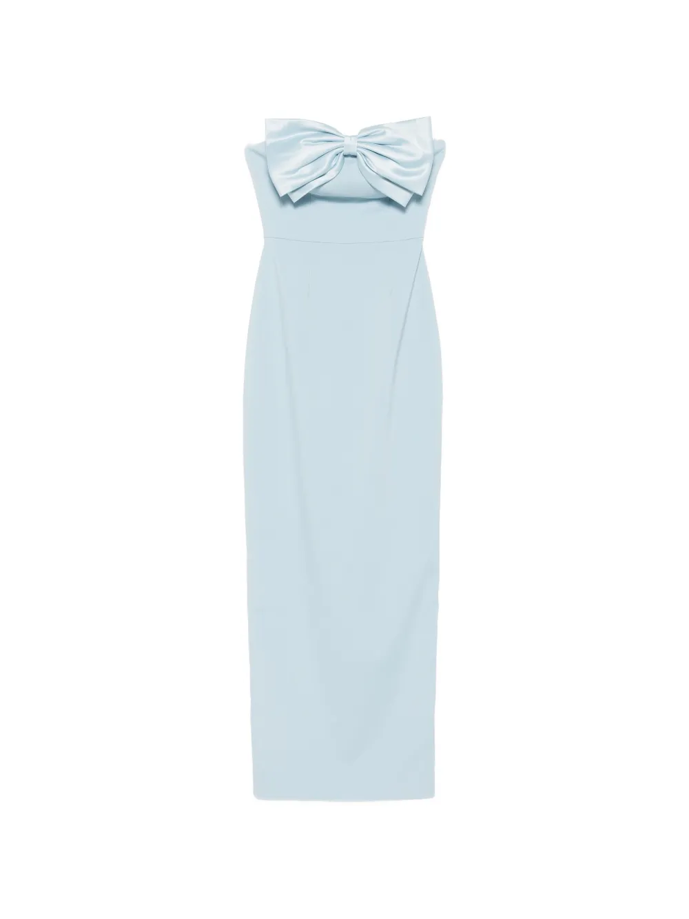 Leen Mougrhabi Angelique oversized-bow bandeau maxi dress - Blu