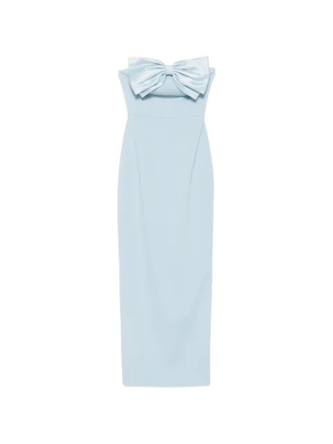 Leen Mougrhabi Angelique oversized-bow bandeau maxi dress