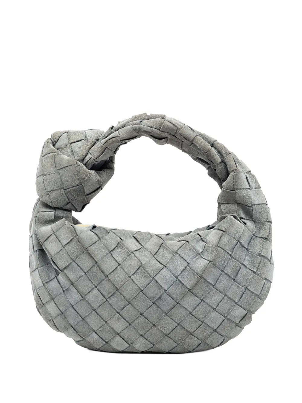Bottega Veneta Pre-Owned 2012-2026 Mini Suede Intrecciato Jodie hobo bag - Grigio