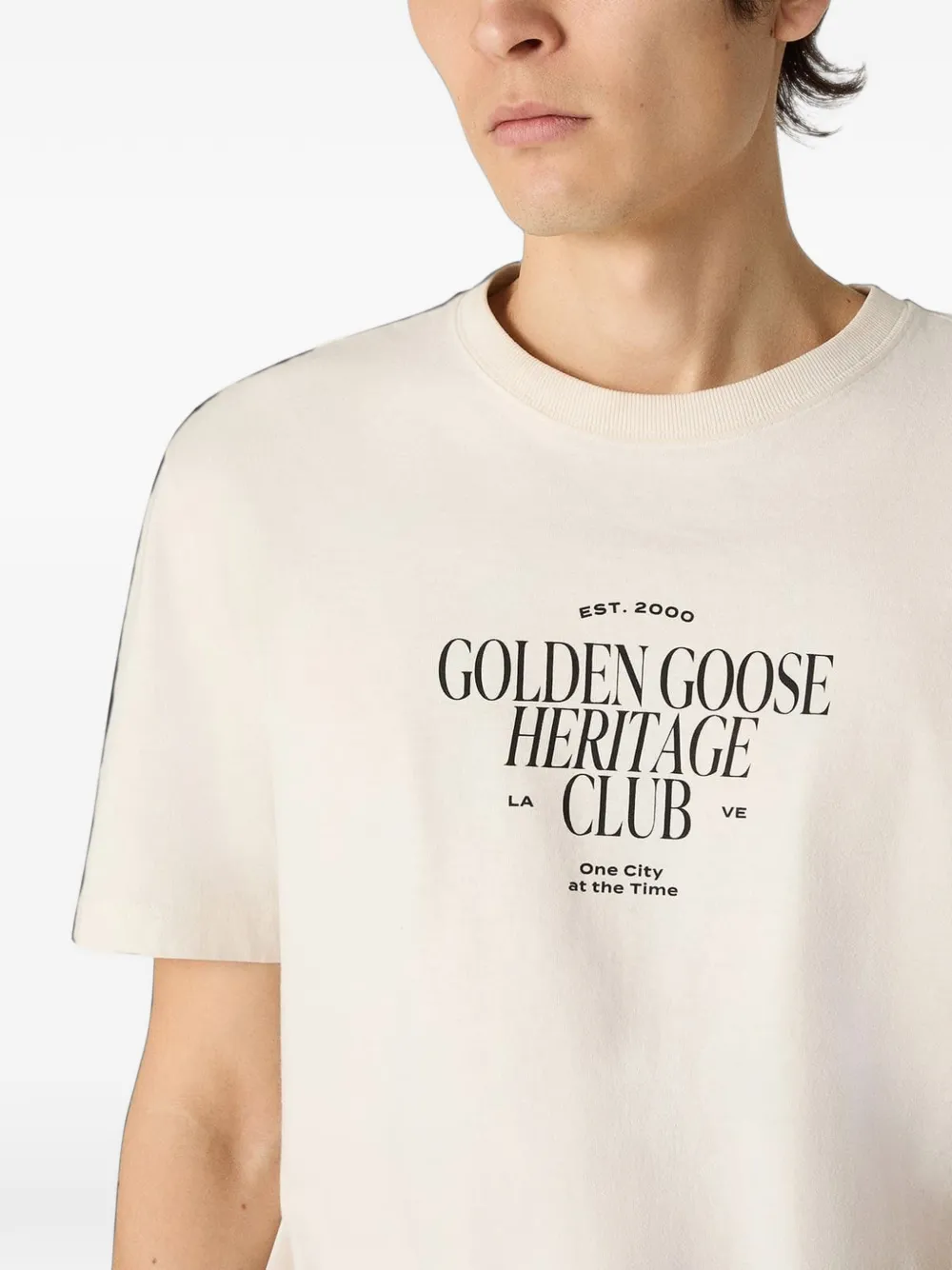 Golden Goose T-shirt met logoprint Wit