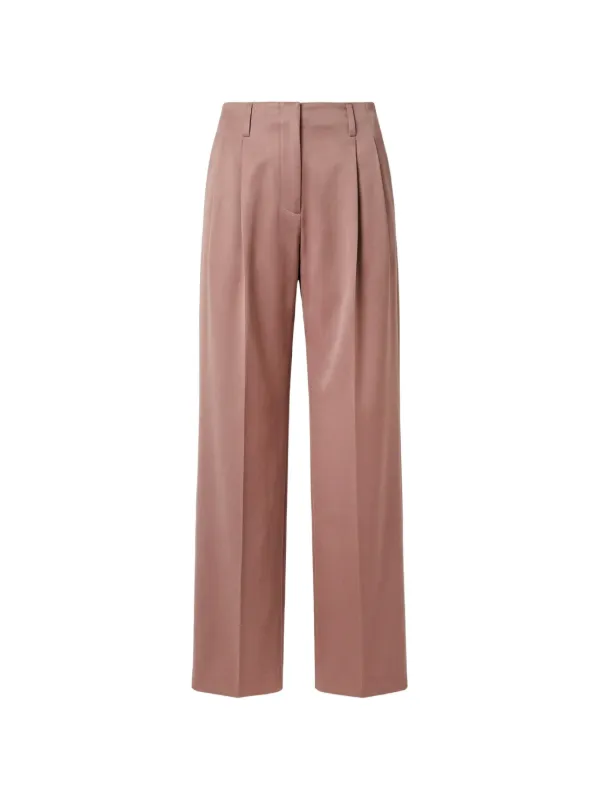 Golden Goose Flavia Pleated Wide-leg Trousers in Pink