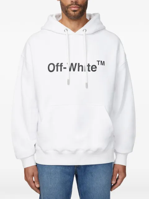 Off-White logo-print drawstring hoodie