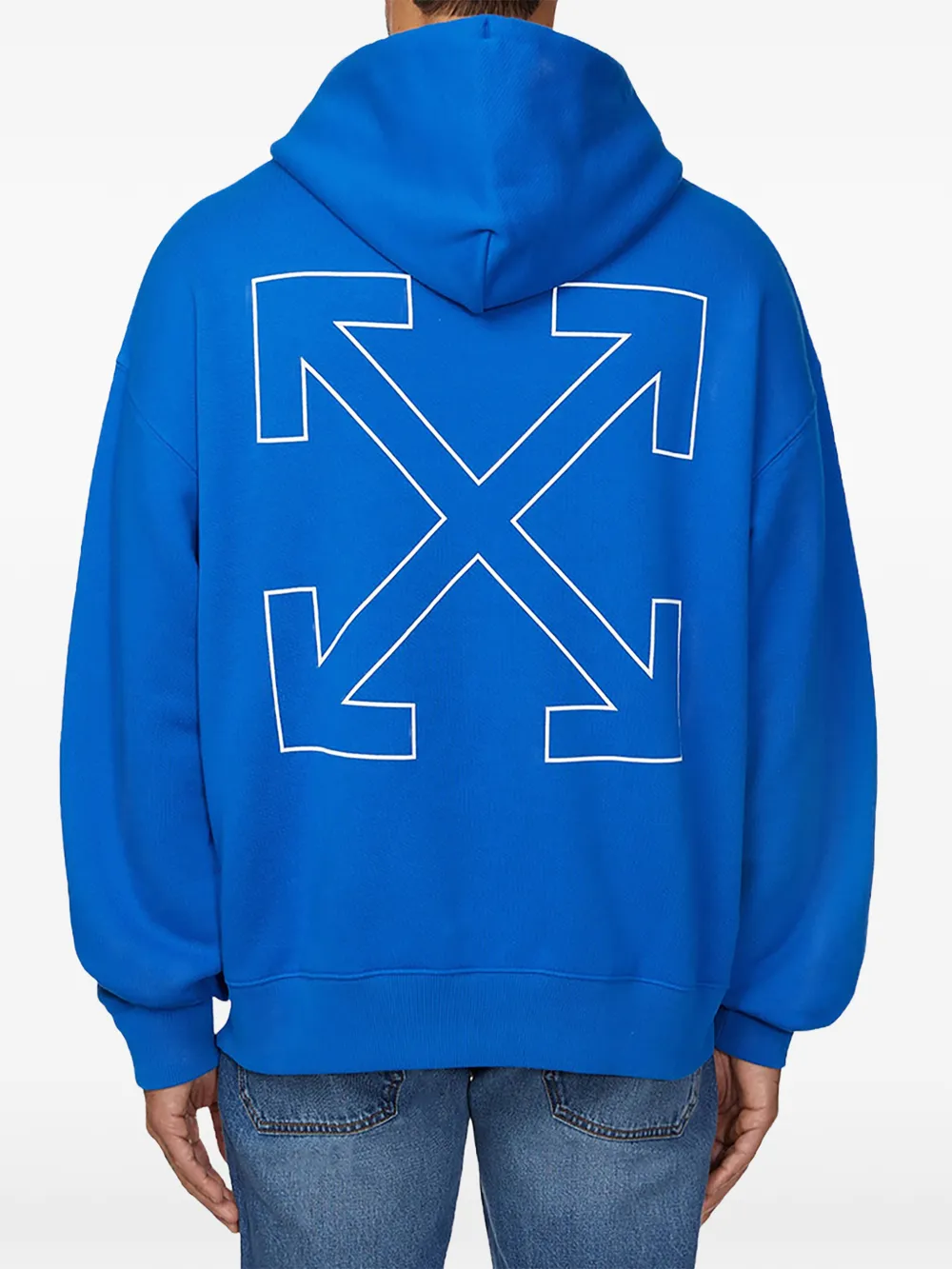  Off-white Arrows-motif Hoodie - Bleu 