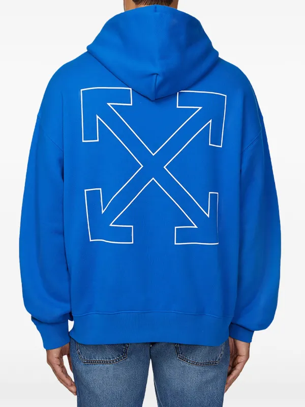 off white パーカー Off-White ロゴ パーカー | ブルー | FARFETCH JP