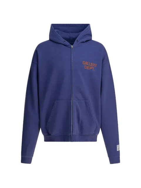 GALLERY DEPT. 90'S logo-print zip-up hoodie