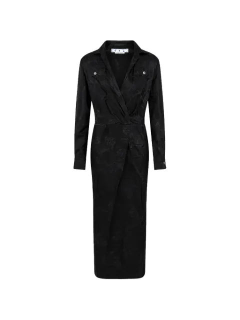 Off-White long-sleeve midi dress