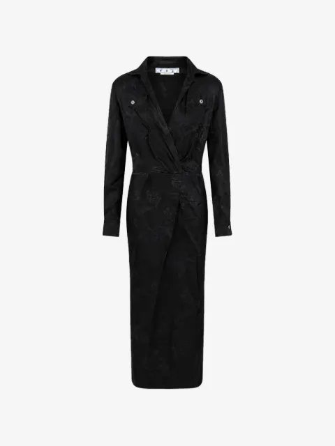 Off-White long-sleeve midi dress